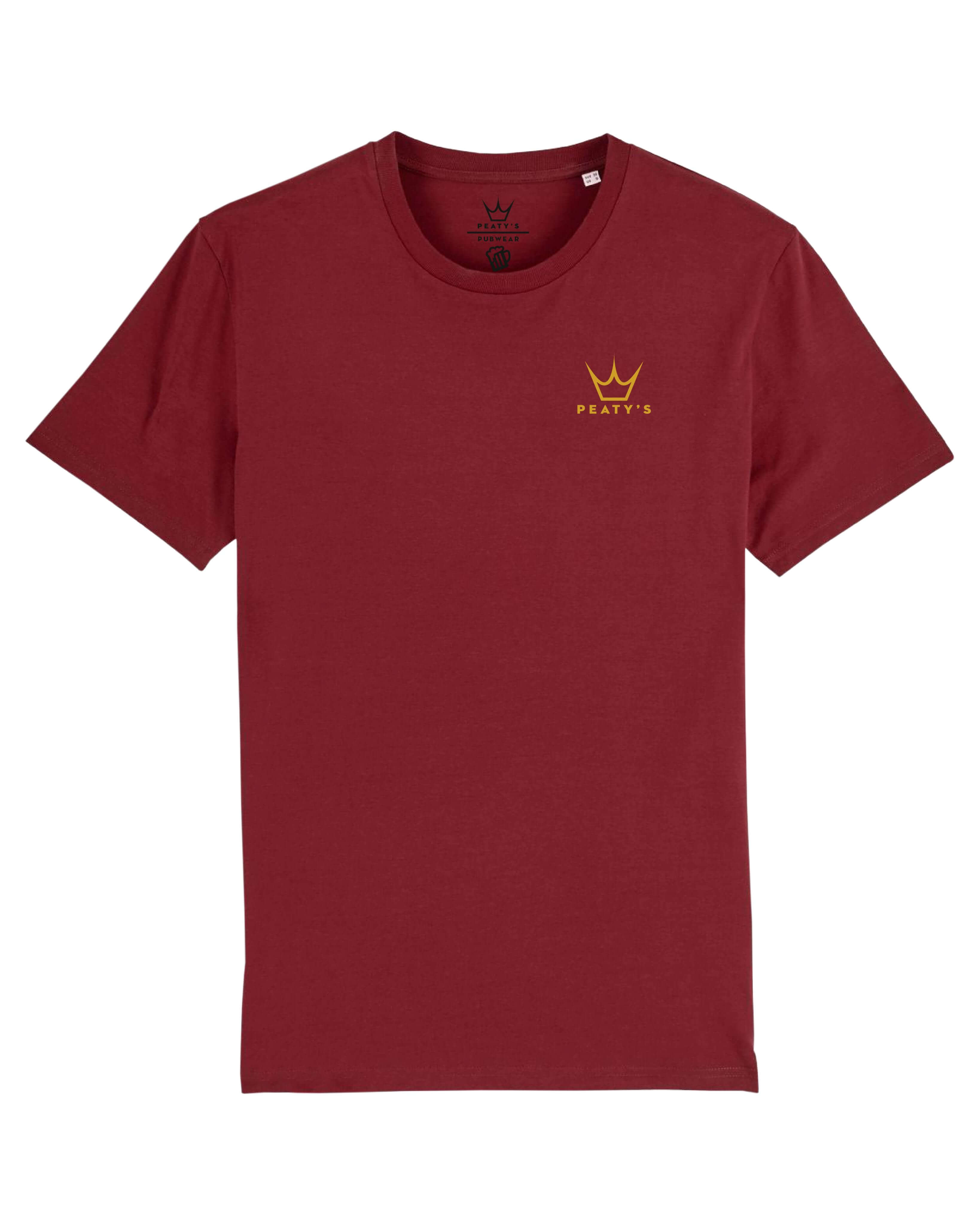 Pubwear T-Shirts - Nowt A Beer Can_t Fix - Burgundy Front.jpg