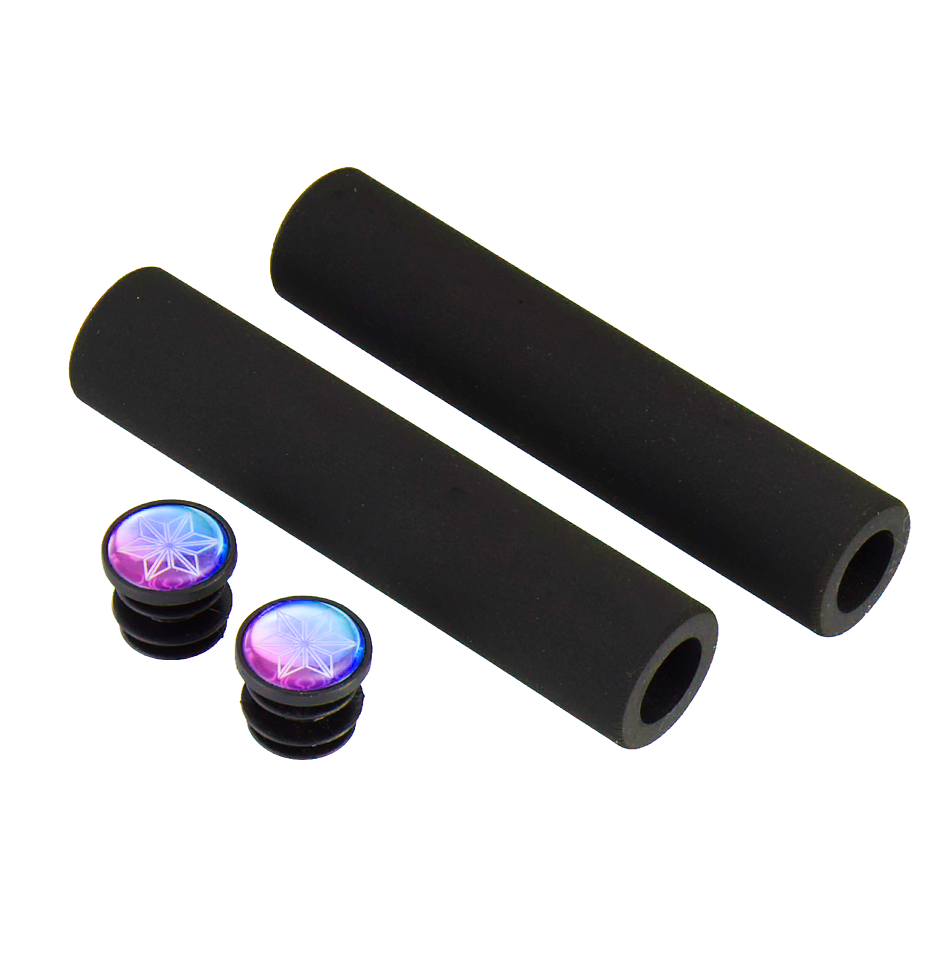 Kush SL Grip - Black + Oil Slick Plugz.jpg